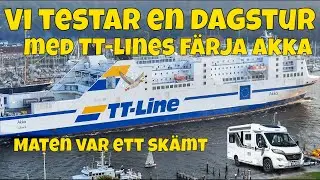 Med husbil ombord på TT-lines färja Akka -Rostock till Trelleborg, dagfärja.
