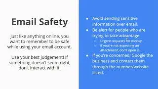Tech Topic for October 8--Email Basics