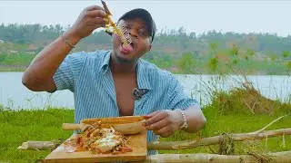 3 KG FISH FRY EATING IN VILLAGE | WHOLE FISH COOKING AND EATING |  | FARMER COOKING