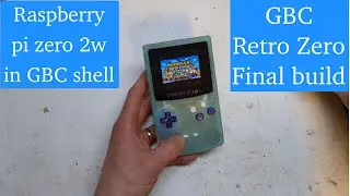 GBC Retro Zero final build - Raspberry pi zero w2 in a GBC shell