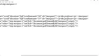 learn html programs(16 program)start and stop marquee