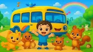 🎶 Hjulene p&aring; bussen &ndash; Syng-med-musikkvideo for barn! 🚍 by BrightTales