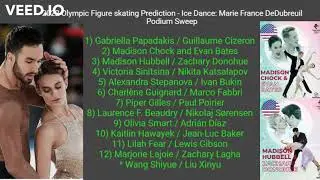 2022 Olympic Figure skating Prediction - Ice Dance: Marie France Dubreuil Podium Sweep Part 1