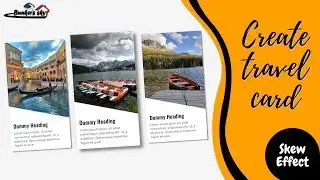 Css Card | Skew Effect Css | HTML And CSS | Web Template | Skew Card | Bunkers Sky