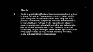 vision ,mission and product portfolio of Nestle