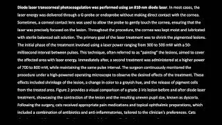 13. Diode laser ablation of progressive pigmented iris lesions in 317 cats