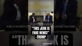 #TRUMP DESTROYS &lsquo;FAKE NEWS&rsquo; REPORTER W/SOUTH AFRICAN #PRESIDENT #youtubeshorts #short #shorts