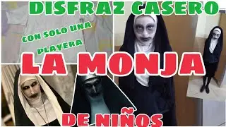 dizfraz casero para niños o mujeres disfraz de la MONJA ¡SOLO! 😱CON UNA PLAYERA #disfraces