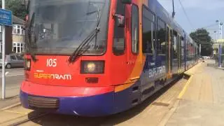 Sheffield Stagecoach Supertram 105 departs Middlewood