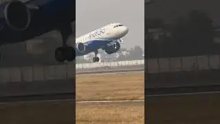 Close-Up😍| IndiGo TakeOff | Airbus-320 | #shorts #trending #viralshorts #aviation #indigo #takeoff