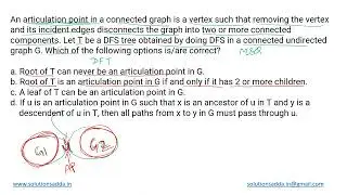 GATE 2021 SET-1 | ALGORITHMS | GRAPHS | DFS | GATE TEST SERIES | SOLUTIONS ADDA | EXPLAINED BY POOJA
