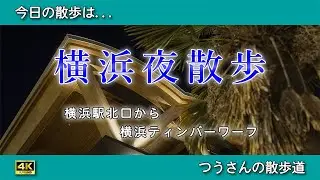 【横浜夜散歩】なんだコレ！？夜の臨港パークに不思議な建物。横浜駅から横浜ティンバーワーフまで歩く