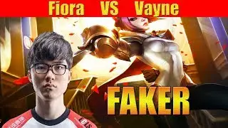 SKT T1 Faker - Fiora Top Lane vs Vayne (Rank NA) | KR LOL REPLAYS