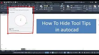 How to hide Tool tips in autocad