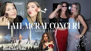 TATE MCRAE CONCERT GRWM + VLOG💋 think later tour, makeup w my bff, & merch haul!