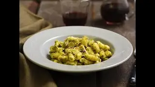 Cavatelli, basil pesto and pecorino cheese