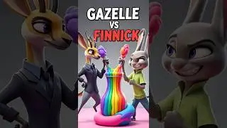 Trailer VS Finnick 🎨 Color Mixing with Air Clay | Zootopia #Trailer #Finnick #TrailerVSFinnick #Zoo
