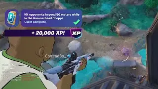 How to EASILY Hit opponents beyond 50 meters while in the Hammerhead Choppa Fortnite
