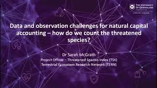 Data & observation challenges for natural capital accounting, how do we count the threatened species
