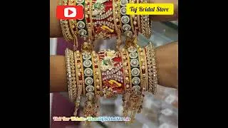 Rajasthani Chuda Set Beautiful Design #weddingaccessories #bridalbangles #bangleslatest #chuda