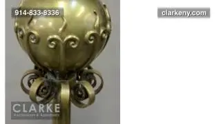 Gilt Bronze Art Nouveau Andirons | Art Nouveau Andirons | Bronze Andirons | Clarke Auction Gallery