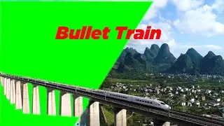 Bullet Train Green Screen | Bullet train with green background | Green Screen | Rotoscoping