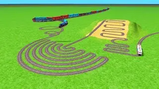 💖 TRAIN PASSING FROM ROUND CIRCLE BUMPY TRACKS ZIG ZAG TRACKS// train simulator #railways 
