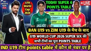 U19 World Cup 2026 super six points table ! U19 World Cup 2026 ! ban u19 vs zim u19 