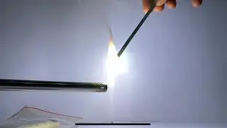 Maqnezium metalının havada yanması /  Reaction of magnesium metal with the atmospheric oxygen