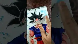 drawing Goku ✨doms brush pen.... how am i draw!! 🙄#shortvideo #dragonball #shorts