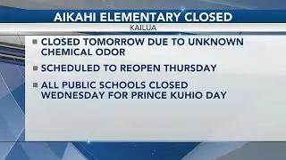 Aikahi Elementary School to close due to chemical odor