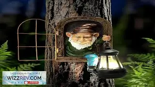 Solar Garden Gnome Decor Outdoor Statue Gnome With LED Waterproof Sculptures Review