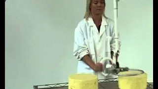 Movomech Mechline Overhead Lifting System Shown Hygienically Handling Cheese Blocks