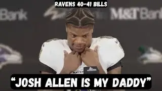 Lamar Jackson admits Josh Allen is his DADDY after choking - Postgame Interview - Ravens 40-41 Bills