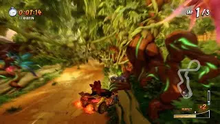 (317) Crash Team Racing: Nitro Fueled Walkthrough - Jungle Boogie - Developer Time Trial
