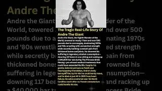 The Tragic Real-Life Story Of Andre The Giant #shorts