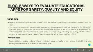 Exploring Educational Technology Through Blogs