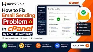 How to fix Email Sending Problem in cPanel by Email Deliverability | Hostyindia