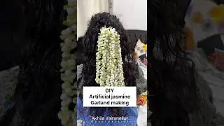 DIY artificial jasmine flower making #jasminegarlandjasminegarland#akhilavairanellur #beautyartist