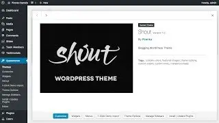 Shout WordPress Theme - Installation