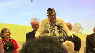Chuck Kohler, Pearl Harbor survivor, recites his poem 