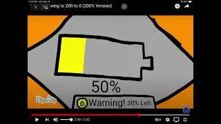 Low battery warnings in 50% to 0%