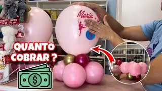QUANTO VENDER UM ARRANJO DE BALÃO SIMPLES | centros de mesa com balão para festa infantil