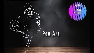 how to learn art at home with pen | Girl Line Art | KesanStudio