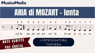 ARIA di MOZART - lenta - FREE PDF - Spartito facile per flauto dolce