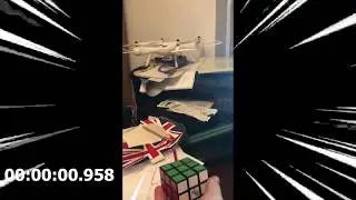 Unofficial World Record for the 3x3x3 Rubik Cube 0.958 seconds!
