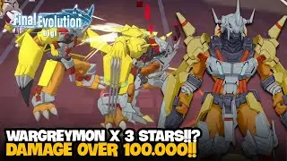 WarGreymon X DAMAGE OVER 100.000!! TOURNAMENT REAL TIME PvP MENGERIKAN!!? - The Final Evolution Digi