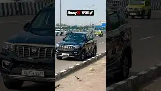 Jimny vs thar Roxx and Scorpio N 🤣 #yunkesh #scorpion #tharroxx #jimny #funny #shorts #automobile