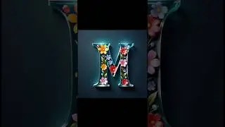 Glass Art Style Letter M Logo Status Video | Glass Font Style Letter Logo