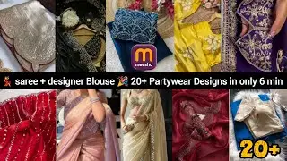 Meesho Readymade Saree with Blouse | Affordable Partywear Saree Haul 2025 | 20+ Designs